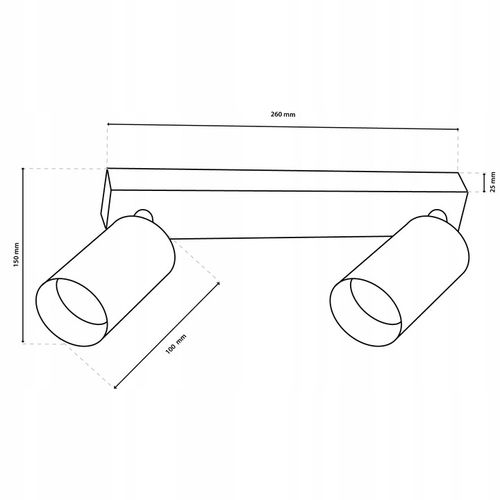 Lampa Sufitowa HALOGENOWA 2X GU10 Reflektor OPRAWA LED SPOT Kinkiet na Arena.pl