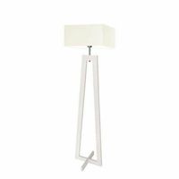 Lampa podłogowa JAWA abażur ecru stelaż biały