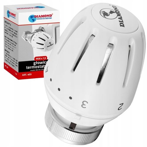 GŁOWICA TERMOSTATYCZNA TERMOSTAT DO GRZEJNIKA POKRĘTŁO TEMPERATURY M30x1.5 na Arena.pl