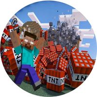 Opłatek na tort Urodziny Minecraft Klocki Gra Piksel