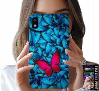 ETUI DO SAMSUNG A10 - NIEBIESKIE MOTYLKI, MOTYL, KOBIECE WZORY