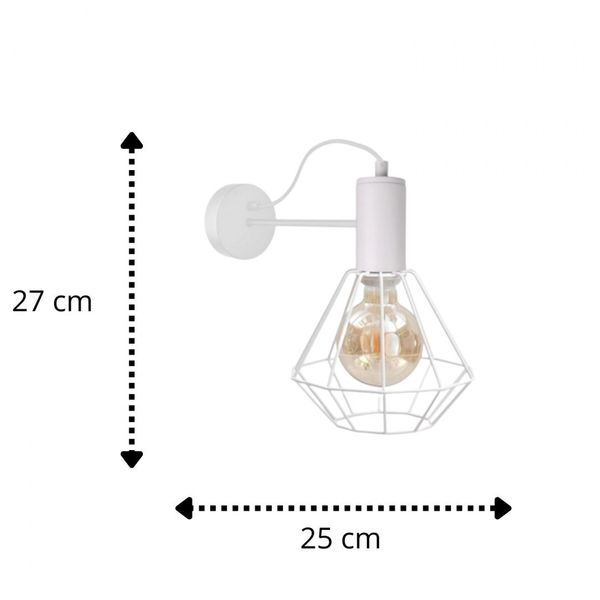 Kinkiet 1xE27 LARS WHITE zdjęcie 5