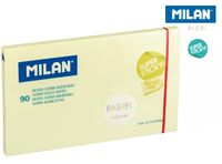 KARTECZKI SAMOPRZYLEPNE 76X127MM PASTEL ŻÓŁTE MILAN