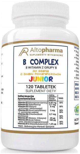 Alto Pharma Witamina B Complex Junior 120T zdjęcie 1