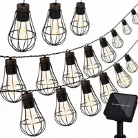 LAMPKI SOLARNE OGRODOWE ZEWNĘTRZNE ŻARÓWKI ŁAŃCUCH