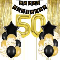 Zestaw balonowy na 50 urodziny złoty duży