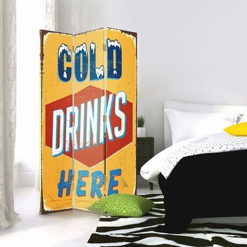 Parawan dekoracyjny, Cold drinks here 110x150 na Arena.pl