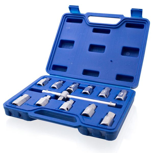 Klucze do korków oleju nasadki 12 elementów zdjęcie 1