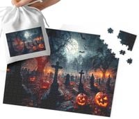 PUZZLE - HALLOWEEN DYNIA ŚWIĘTA ŚWIĄTECZNE WZORY 110EL + WORECZEK