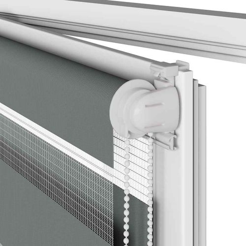 Roleta zebra, ciemnoszara, szerokość tkaniny 55,9 cm, poliester na Arena.pl