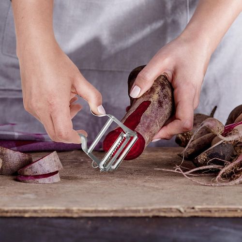 Obieraczka Julienne Podwójna Stalowa Obierak Nóż Kuchenny do Warzyw Owoców na Arena.pl