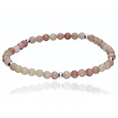 SREBRNA BRANSOLETKA ŻYŁCE NATURALNY TURMALIN ŁAGODZI STRES NAPIĘCIE KULKI