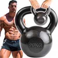 KETTLEBELL ODWAŻNIK DO ĆWICZEŃ KETTLE HANTLA HANTEL ŻELIWNY FITNESS 20KG