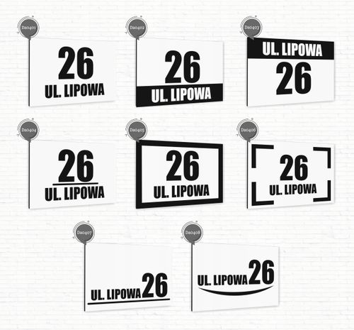 Tabliczka Tablica ADRESOWA ANTRACYT DIBOND 30x20 numer domu ul. dużo wzorów na Arena.pl