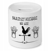 Skarbonka Dla Kucharza Najlepszy Na Wsi Prezent Z Nadrukiem Ze Zdjęciem