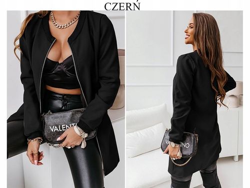 PŁASZCZ KURTKA STYLOWA ŚCIĄGACZ ZAMEK KOLORY L/XL na Arena.pl