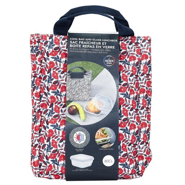 Zestaw Lunch box i torba termiczna czerwona zdjęcie 2