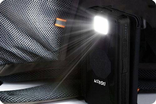 WEBSKI POWERBANK SOLARNY MOCNE 4 PANELE SOLARNE POJEMNOŚĆ 20000MAH USB-C na Arena.pl