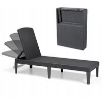 Leżak ogrodowy basenowy PLAŻOWY SKŁADANY regulowany Jaipur grafitowy Keter