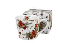 Kubek świąteczny porcelanowy prosty kubas porcelana CHRISTMAS BIRDS