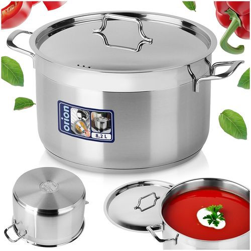 Garnek stalowy z pokrywką ANETT 26 cm, 8,2 l na Arena.pl