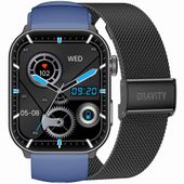 smartwatch męski gravity gt28-3 pasek + bransoleta granatowo czarny
