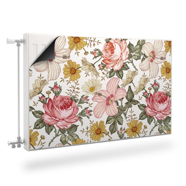 Mata MAGNETYCZNA Kwiaty Tropikalne Róże Liście Natura 80cm x 60cm zdjęcie 1