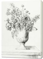 Obraz 70x100cm Waza z Kwiatami, Jean Bernard Vintage do Salonu