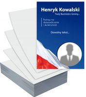 Ulotki A5 wyborcze 100 szt WYBORY NA BURMISTRZA GMINY + GOTOWY PROJEKT