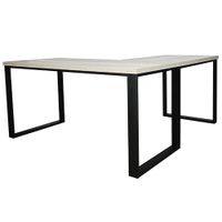 Biurko narożne lewe loft Dąb Halifax biały 160 MebleKreator