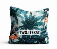 Poduszka Dekoracyjna KWIATY  z Twoim napisem K05