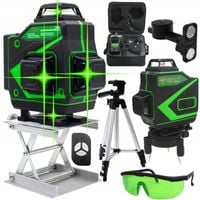 POZIOMNICA LASEROWA POZIOMICA 4D 16 LINII KRZYŻOWA 360 LASER ZESTAW STATYW
