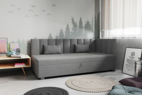 Tapczan pojedynczy 120cm Paula materac+oparcie na Arena.pl