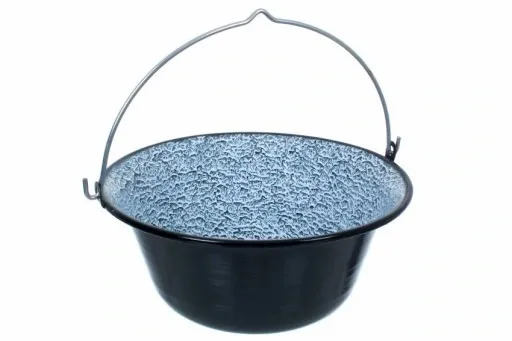 Kociołek emaliowany wiszący 13l do zawieszenia grilla ogniska zdjęcie 1
