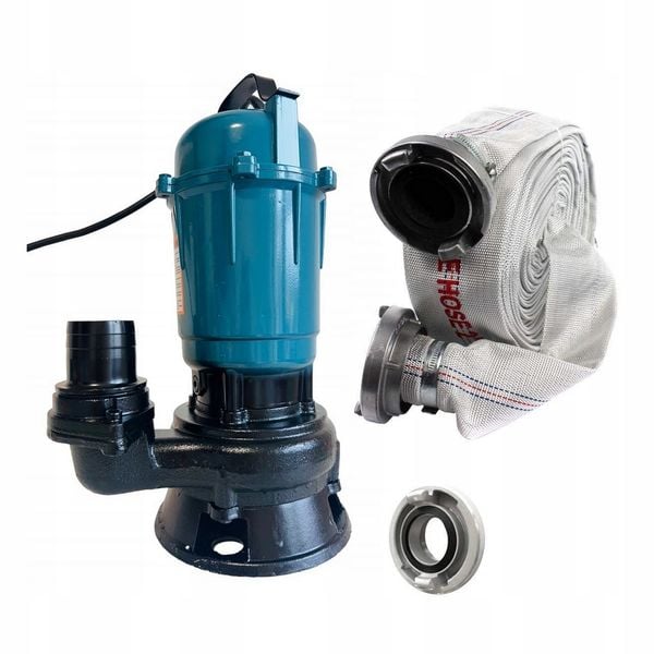 Pompa wody ZATAPIALNA z rozdrabniaczem 3200W 20000 l/h WĄŻ 30 metrów zdjęcie 1