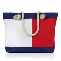 Torba Plażowa Duża Zapinana Na Zamek Torebka Shopper z Podszewką Piknik XXL