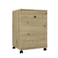 Kontenerek biurowy z szufladami Viking 1D dąb artisan/czarny