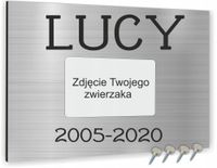 TABLICZKA NAGROBNA pamiątkowa dla psa kota NAGROBKOWA ALUMINIOWA 20x15