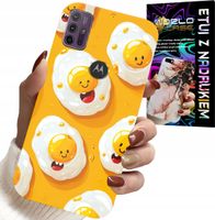 ETUI DO MOTOROLA MOTO G10 / G30 - SŁODKIE UŚMIECHNIĘTE JAJKA CASE + FOLIA