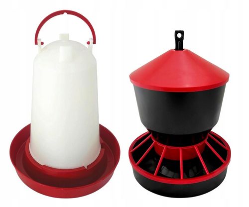 Zestaw dla drobiu kur Poidło 3L + Karmidło 6kg karmnik na Arena.pl