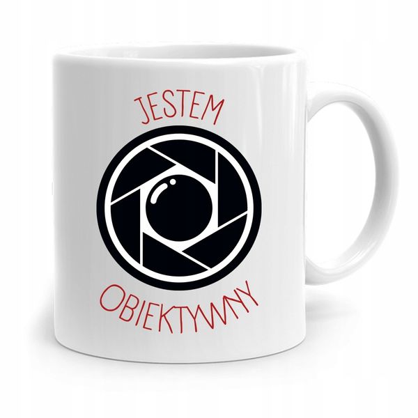 Kubek Dla Fotografa Jestem Obiektywny Prezent Z Nadrukiem Ze Zdjęciem zdjęcie 1