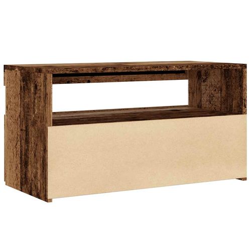 Szafka pod TV z oświetleniem LED, stare drewno, 75x35x40 cm na Arena.pl