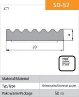 uszczelka samoprzylepna czarna sd-52/4-0 dgp 20*4  mb - 50.0 mb - usz