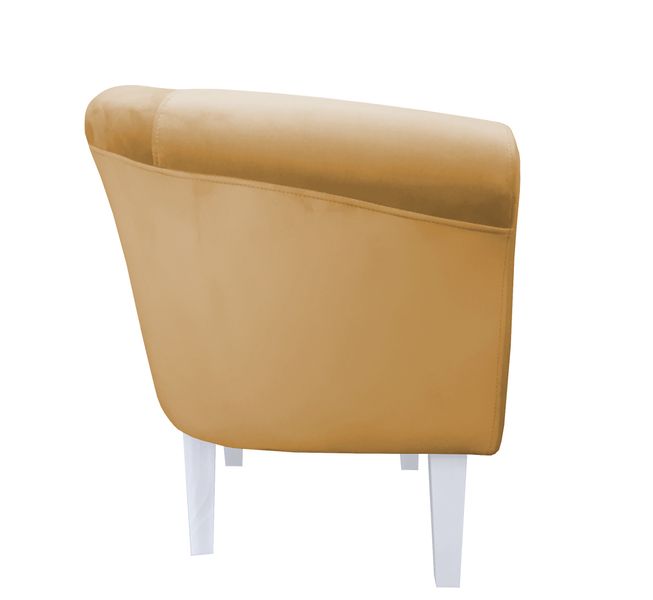 Fotel Milo nogi 20cm białe miodowy MG15 zdjęcie 3