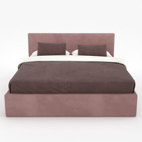 ŁÓŻKO TAPICEROWANE DO SYPIALNI 180x200 ŁÓŻKO PODWÓJNE Z POJEMNIKIEM RÓŻOWE na Arena.pl