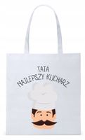 Dla Taty Ojca Tatusia Torba Eco Biała Shopper Z Nadrukiem Ze Zdjęciem