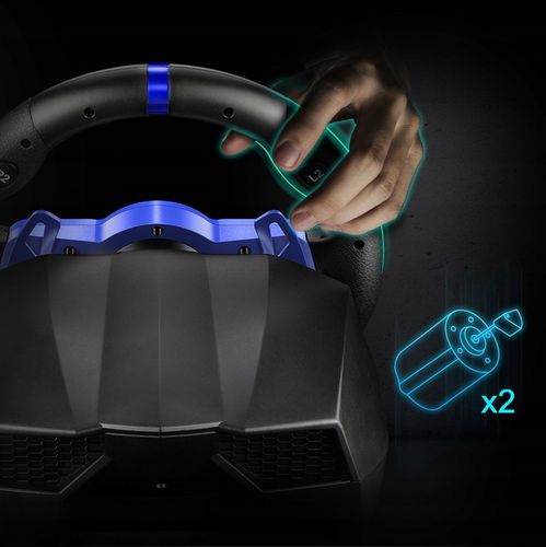 F111 FLASHFIRE Kierownica 900° PC/PS5/Switch z wibracjami 3 pedały 6 biegów na Arena.pl