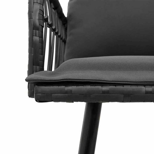 Zestaw Sof na Ogród 2 pcs Czarny polirattan na Arena.pl