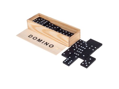 Domino 28 x drewniane klocki gra rodzinna pudełko na Arena.pl