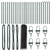 Ogrodzenie z słupkami Szary 0,5 x 50 m Stal pokryta PCV